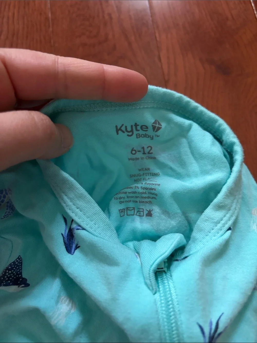 Kyte Baby Eagle Ray Zippered Romper, 6-12 months